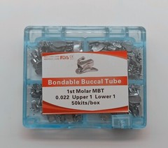 50Sets Dental Ortho Bondable Buccal Tubes 1st 2nd Molar Roth/MBT 022 Mesh Base