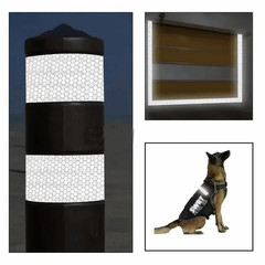 White DOT-C2 Reflective Tape Conspiciuity Safety Caution Night Trailer Truck Car