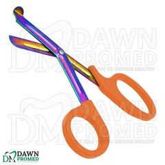 10 EMT Scissors 7.25″ Rainbow Blades with Orange Handle Utility Shears German G