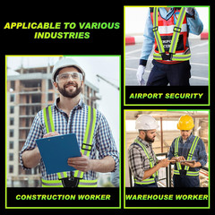 30 Pcs Reflective Vest High Visibility Safety Vests, Adjustable Running Gear Str