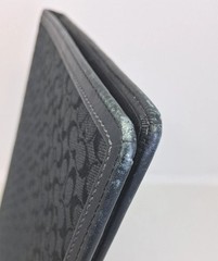 Coach Monogram Folder Portfolio Black For Writing Paper Pad Documents Holder
