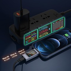 360W USB C Tester Power Meter, 4-30V 0-12A Type-C PD Tester Digital Multimeter,