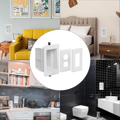 Recessed Outlet/Electrical Box Single Gang, Outlet White-1 Pack