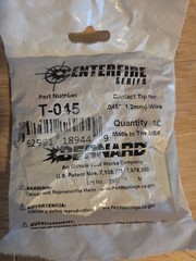 Bernard T-045 .045″ (1.2mm Wire) Centerfire Mig Contact Tips 10 Pack
