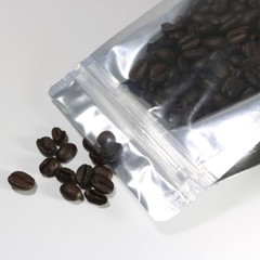 Variety Sizes Clear Front Silver Back Mylar Gusset Side Stand up Zip Lock Bag M3