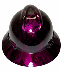 Custom Hydro Dipped MSA V-Gard Full Brim Kandy Deep Purple No Evil Naughty