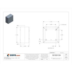 Wiegmann Sc080804gnk Captive Screws Electrical Enclosures, 8 In H, 4 In D, 8 In