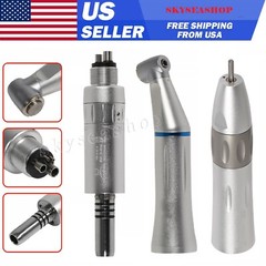 Dental Slow Low Speed Handpiece Inner Straight Contra Angle Air Motor 4Holes WY4