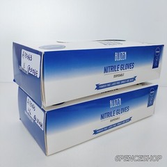 2-PK Bluzen Nitrile Gloves Disposable Protective Premium Powder Free L-Size