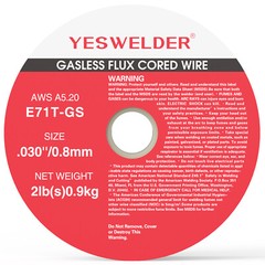 Gasless Flux Core Mig Wire, Mild Steel E71TGS .030 0.8mm, 2-Pound Spool, 3-Packs