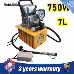 750W Electric Hydraulic Pump Single Acting Oil Pump 10000 PSI 8L Solenoid Valve