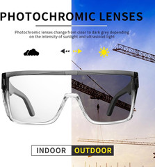 Transition Photochromic Safety Glasses for Men Women Wrap around Safety Glasses