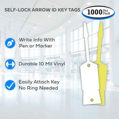 Large Self-Lock Arrow ID Key Tags / Parts Tags (1000 per pack) (Form # LSLKT)