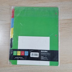 Angry Birds 5 Tab Binder Dividers Mead 11.5×9.5 2012 Red Green Yellow Blue Black