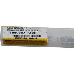 NEW Kennametal ABDF0250J2ARB 1/4” 2FL Solid Carbide Corner Radius End Mill