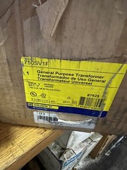 SCHNEIDER ELECTRIC 750SV1F Transformer Dry 1-Phase 0.75-Kva 240X480-Volt-120/240