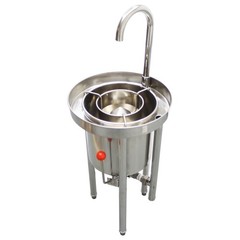 55lbs/25kg Commercial Rice Washer Pressure Type Stainless with Flow Water
