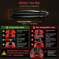 Fuel Transfer Pump for Milwaukee M18 Batteries, Cordless 3.7 GPM Flow | Gas Can