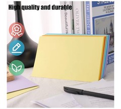 Koogel Blank Index Cards 180PCS Flash Cards Unruled 5 x 8 Inch Note/Study Cards