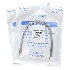 AZDENT Dental Orthodontic Arch Wires Super Elastic Niti Rectangular Nature Form