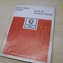 ALLISON DETROIT DIESEL SERIES 92 ENGINE Owner Operator Maintenance Manual book