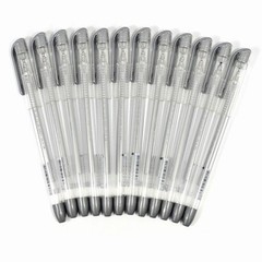 Dong-a My Metal Ink 0.7mm Roller Ball Pen – Silver Colors 12 Pcs 1 Dozen (Pac…