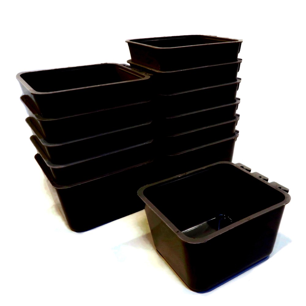 12-Pack – Black Cage Cups hold 1 Pint / 16 fl oz to Hang Feed & Water for Pet