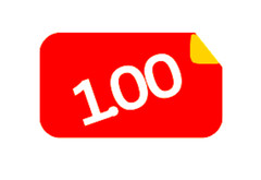 $1.00 Price Stickers 1.5×1 Red Sale Labels Peel & Stick 1000 Roll