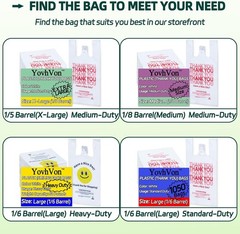 100 Count, Plastic Bags with Handles, T-Shirt Bags Large 11″x6″x21″, Heavy Duty