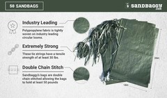 10 Green Empty Sandbags For Sale 14×26 Sandbag Sand Bags Bag Poly