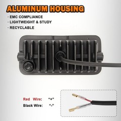 4X LED Work Lights Headlight V0511-53510 for Kubota Skid Steer SVL65 SVL75 SVL90