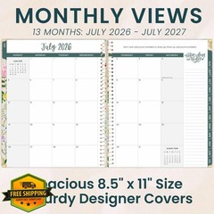 bloom daily planners 2026-27 Garden Party 8.5″ x 11″