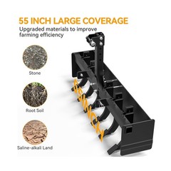 YINTATECH 55″ Three Point Box Scraper, Box Blade Tractor Attachment Fits for …