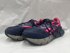 Reebok FloatZig Women’s 8 Wide Blue Pink Composite Safety toe Work Shoes EBS1730