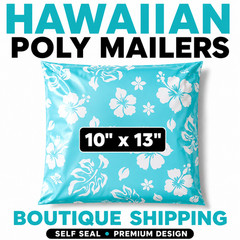 10×13 Hawaiian Designer Poly Mailers Boutique Shipping Bags Cute