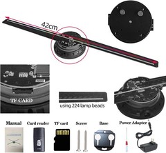 19.7in 3D Hologram Fan 528 LED 1500+ Videos WiFi APP