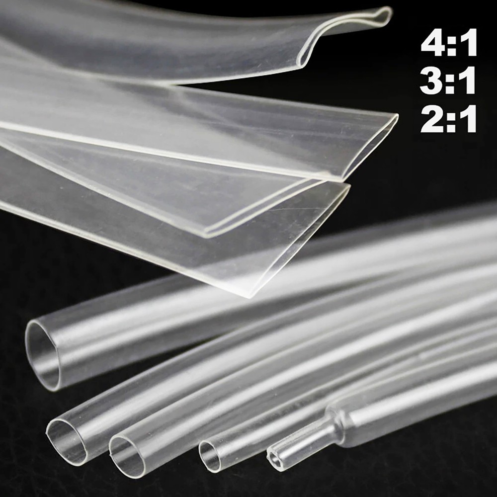 Heat Shrink Tubing Clear 2:1 3:1 4:1 Adhesive 0.6mm – 180mm Ratio Sleeving