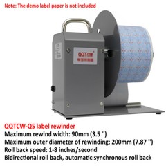 90-180mm Automatic Label Rewinder Bar Code Tags Machine Tool Two-way Rewinding