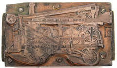 LETTERPRESS PRINTING BLOCK KEYSTONE DRILLER CO. WELL DRILLER BEAVER FALLS, PA