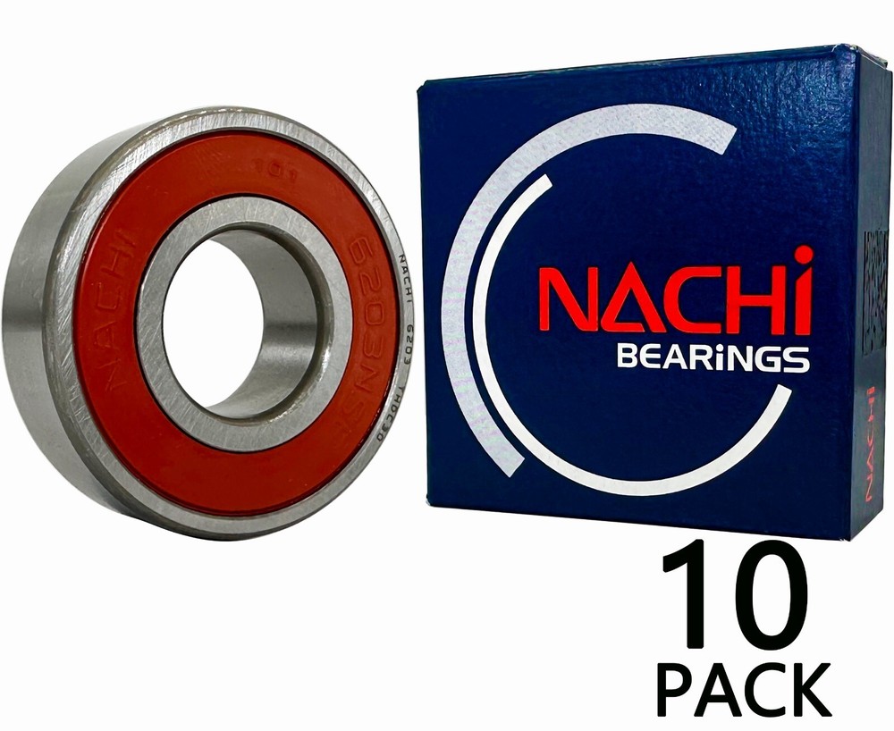 10PCS 6203-2NSE9 CM NACHI Brand Rubber Seal Ball Bearing 17x40x12 6203 2RS