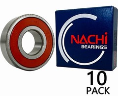 10PCS 6203-2NSE9 CM NACHI Brand Rubber Seal Ball Bearing 17x40x12 6203 2RS