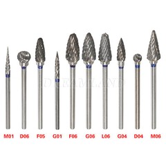10Pcs/kit Dental Sintered Diamond Point Polisher HP Shank Rotary Bur Lab 2.35mm