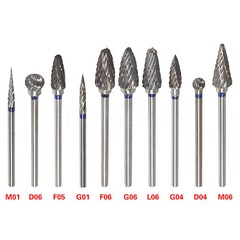 10 Pcs HP Tungsten Steel Carbide Cutter Dental Denture Burs Lab Drill Polisher P