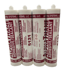 4 PACK Alpha 5121 Thane White Adhesive/Sealant 10.3 Fl Oz RV/Camper/Trailer