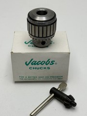 NEW Jacobs 8-1/2N 2SJT Ball Bearing Super Chuck 0-1/4″ Cap 1/2” Shank & Key
