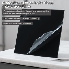 ABS Plastic Sheet 1/4 Inch Thick 12″ x 12″ Two-Sided Heat Moldable Black 2 PCS