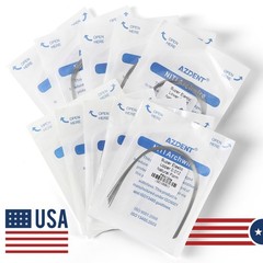 AZDENT Orthodontic Dental Brackets Roth MBT.022/.018 Hooks/Niti Round Arch Wire