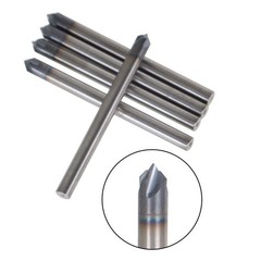5 Pieces 1/8″ 4 Flute 90 Degree Carbide Chamfer Mill 1-1/2″ OAL – TiALN COATED