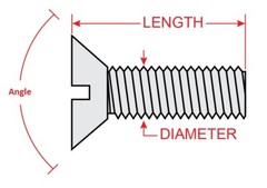 M8-1.25 x 16mm 90° Flat Head Screw Countersunk Nylon Plastic Fastener K69054