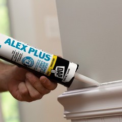 (8 Pack) DAP Alex Plus White Acrylic Latex Caulk Plus Silicone 10.1 oz Paintable